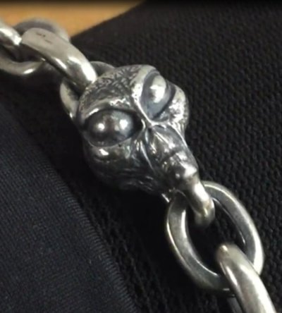 Photo2: Alien & Chain Link Bracelet