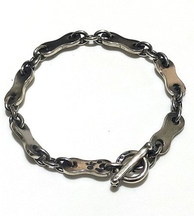 Photo1: Bike Chain Plate Links Bracelet (Small)