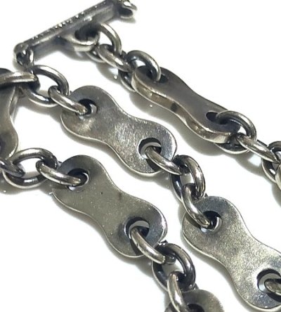 Photo2: Bike Chain Plate Links Bracelet (Small)