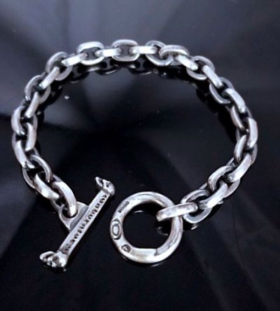 Photo2: Quarter Small Oval Chain Bracelet