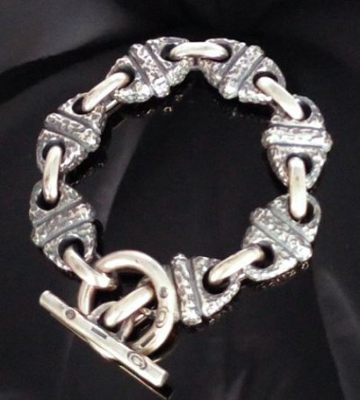 Photo1: Chiseled All Boat Chain Links Bracelet