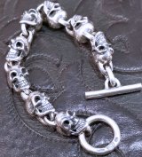 All Skulls Link Master Classic T-bar Bracelet