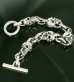 Photo5: Skull & Small Oval Chain Link Master Classic T-bar  Bracelet