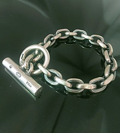 Photo2: Ultimate T-bar With Small Oval Chain Links Bracelet