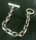 Photo5: Ultimate T-bar With Small Oval Chain Links Bracelet