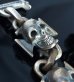 Photo4: 5 Skull On Iron Cross Bracelet (Vertical)