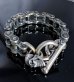 Photo3: Bike Chain With Skull Bracelet (Heavy wide small)