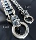 Photo17: Bike Chain With Skull Bracelet (Heavy wide small)