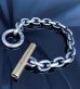 Photo1: 18k Gold Ultimate T-bar With Small Oval Chain Links Bracelet (1)