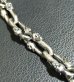 Photo5: 1/16 Double Skull Long Small Oval Links Bracelet