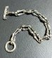 Photo2: 1/16 Double Skull Long Small Oval Links Bracelet (2)