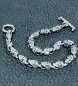 1/16 All Skull Links Bracelet