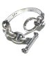 Photo1: Panther Triangle Wire With H.W.O & Smooth Anchor Chain Bangle Bracelet (1)