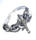 Photo3: Panther Triangle Wire With H.W.O & Smooth Anchor Chain Bangle Bracelet