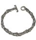 Photo3: 1/32 Double Skull Long Small Oval Links Bracelet