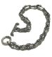 Photo5: 1/32 Double Skull Long Small Oval Links Bracelet