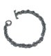 Photo1: 1/32 Double Skull Small Oval Links Bracelet (1)