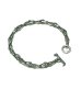 Photo1: 1/64 Double Skull Long Small Oval Links Bracelet (1)