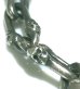 Photo5: 1/64 Double Skull Long Small Oval Links Bracelet