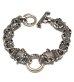 Photo1: Half 2Old Bulldog With Half Skull Links Bracelet (1)