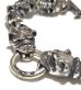 Photo2: Half 2Old Bulldog With Half Skull Links Bracelet  (2)