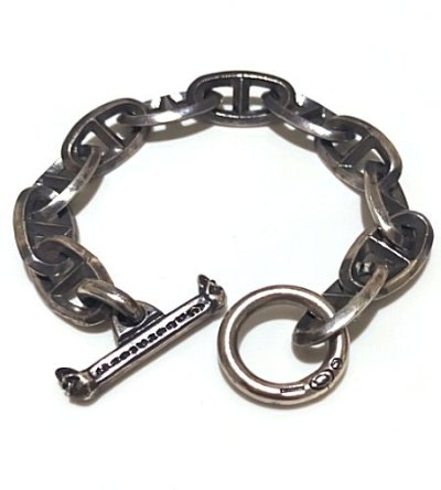 Photo2: Double Triangle Anchor Chain Links Bracelet