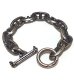 Photo2: Double Triangle Anchor Chain Links Bracelet (2)