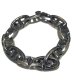 Photo1: Double Triangle Anchor Chain Links Bracelet X-Connection (1)