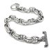 Photo2: Quarter All Smooth Anchor Chain Links Bracelet  (2)