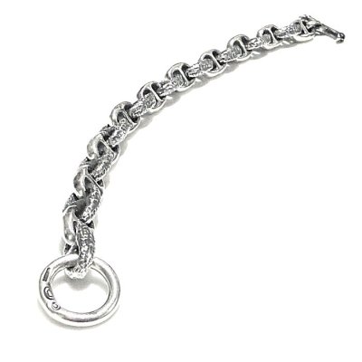 Photo2: Quarter All Chiseled & Smooth Anchor Chain Links Bracelet