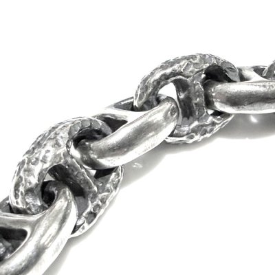 Photo3: Quarter All Chiseled & Smooth Anchor Chain Links Bracelet