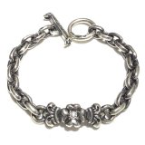 One Eighth 4Heart Crown With Diamond & Half Small Oval Chain Bracelet