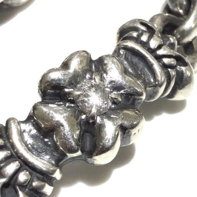 Photo2: One Eighth 4Heart Crown With Diamond & Half Small Oval Chain Bracelet