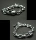 Photo3: Single Skull With Small Oval Chain Links Bracelet (3)