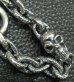 Photo9: Single Skull With Textured Small Oval Chain Links Bracelet