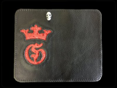 Photo1: Frog G&Crown Inlay Buffalo Check Book