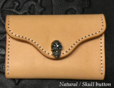 Photo1: Saddle Leather Coin & Card Case (Natural)