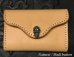 Photo1: Saddle Leather Coin & Card Case (Natural) (1)