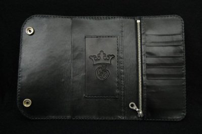 Photo4: Crocodile Cross Inlay Buffalo Long Wallet