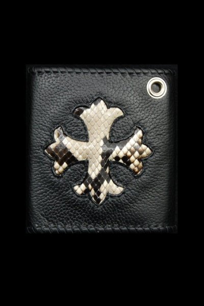 Photo2: Short Cross Inlay Buffalo Half Wallet