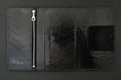 Photo4: Stingray(Star) Cross Inlay Hippo Long Wallet