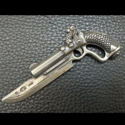 Photo2: Medium Elgin Gun Knife Pendant