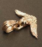 More Photo1: 10k Quarter Wing Skull Pendant