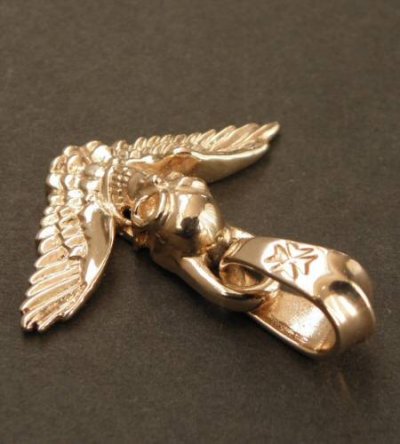 Photo5: 10k Quarter Wing Skull Pendant