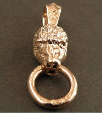 Photo2: 10k Quarter Lion Pendant