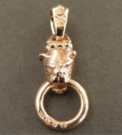 Photo2: 10k Quarter Old Bulldog Pendant