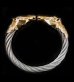 Photo1: 10k Horse Cable Wire Bangle (1)