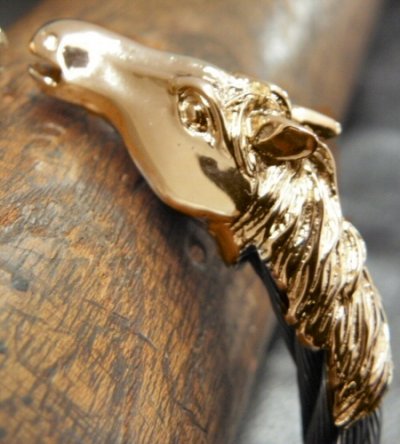 Photo5: 10k Horse Cable Wire Bangle