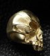 Photo9: 10k Gold Large Skull Without Jaw Ring(Mud Finish)