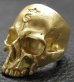 Photo6: 10k Gold Large Skull Without Jaw Ring(Mud Finish)